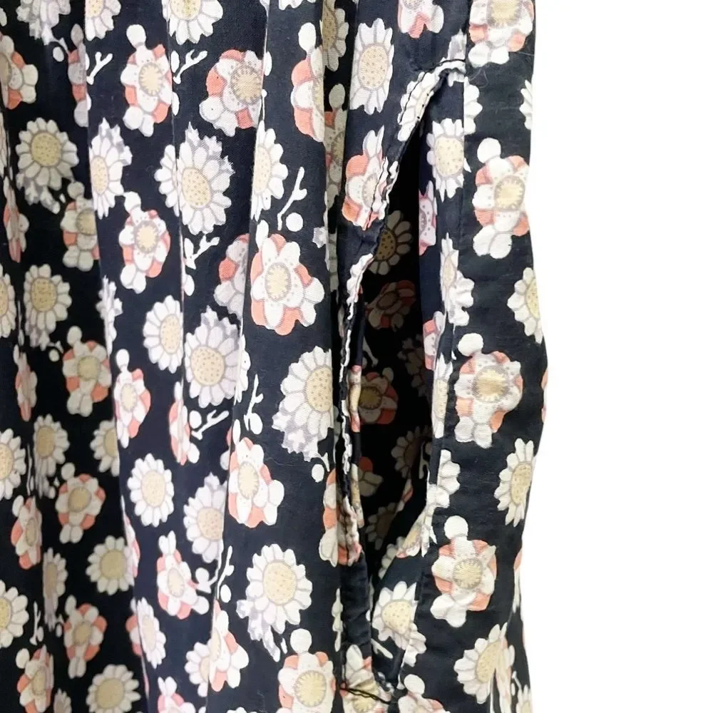 Vintage Vermont Country Store Maxi Dress Patchwork Floral Black Pink Size Small